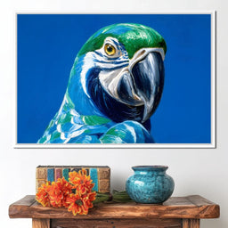 Parrot Portrait Vibrant View - NicheCanvas