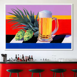 Hops and Lager Tropical Still - NicheCanvas