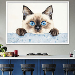 Curious Glance of Feline Eyes - NicheCanvas