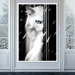 Feline Elegance in Monochrome - NicheCanvas