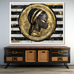 Golden Regal Afro Majesty - NicheCanvas
