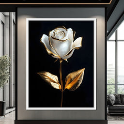 Golden Elegance Blossom - NicheCanvas