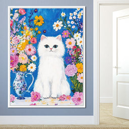 Floral Harmony Kitty - NicheCanvas