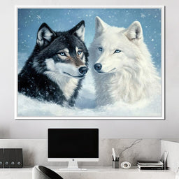 Eternal Snowbound Wolves - NicheCanvas