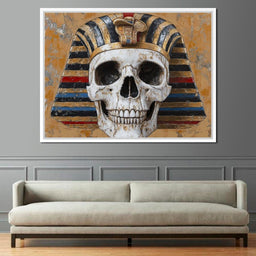 Ancient Echoes Pharaoh Skull - Raven Blackwood - NicheCanvas
