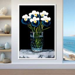 Petals in Midnight Bloom - NicheCanvas