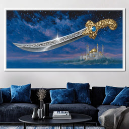 Celestial Scimitar Above Palace - NicheCanvas