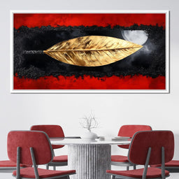 Golden Leaf Nocturne Reflection - NicheCanvas