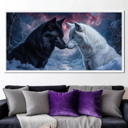Winter Wolves Couple - NicheCanvas