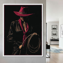 Midnight Cowgirl Red Hat - NicheCanvas