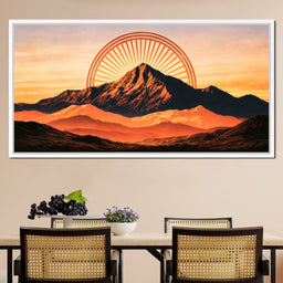 Golden Peaks Before The Solstice Sun - NicheCanvas
