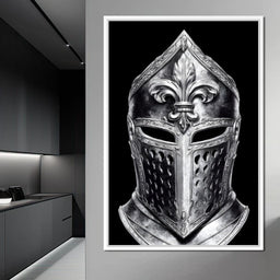 Silver Knight Fleur Helm Majesty - NicheCanvas