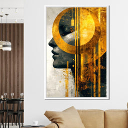 Golden Geometric Elegance - NicheCanvas