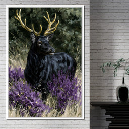 Black Deer Of Wild Fields - NicheCanvas