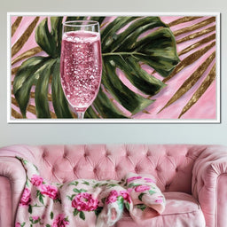 Pink Fizz Monstera Gold - NicheCanvas