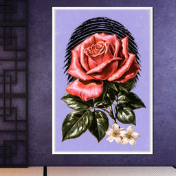 Solitary Rose Before The Solar Eclipse - NicheCanvas