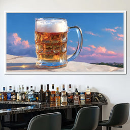Golden Beer Reflections - NicheCanvas
