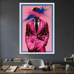 The Suit Disrupted by Vivid Collision - NicheCanvas