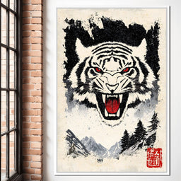 Fierce Jungle Monarch Tiger Roar - NicheCanvas