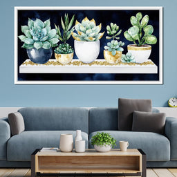 Succulent Symphony in Green - NicheCanvas