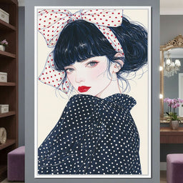Polka Dot Afternoon Beauty - NicheCanvas