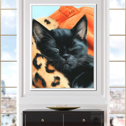 Dreamy Feline Slumber Bliss - NicheCanvas