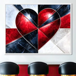 Fractured Pulse of Passion - NicheCanvas