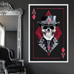 Skull King Ace of Diamonds - NicheCanvas