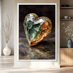 Gilded Facet Heartstone - NicheCanvas