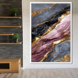 Gilded Marble Rose Current - NicheCanvas