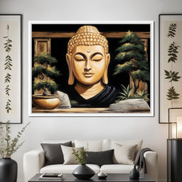 Golden Tranquility Oasis - NicheCanvas