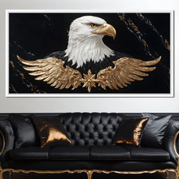 Golden Eagle Majesty Marble - NicheCanvas