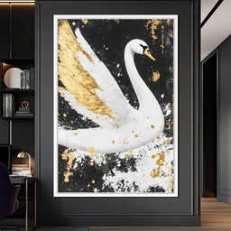 Elegant Graceful Swan Radiance - NicheCanvas