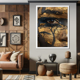 Golden Gaze Jungle - Sakeem Gibbs - NicheCanvas