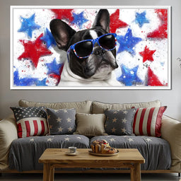 Stellar Patriotic Pawtrait - NicheCanvas