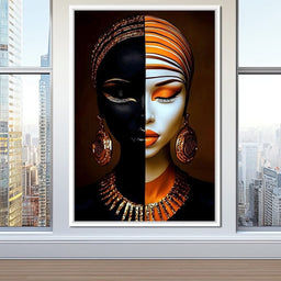 Elegant Duality Portrait - NicheCanvas