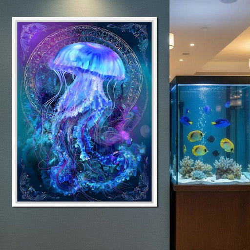 Glowing Jellyfish Ocean Ballet Canvas Print
