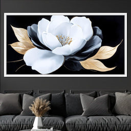 White Petals Night Blossom - NicheCanvas