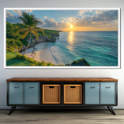 Sunlit Shores of Tranquility - NicheCanvas