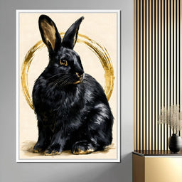 Gilded Hare Watching The Horizon - NicheCanvas
