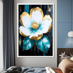 Golden Bloom Elegance - NicheCanvas