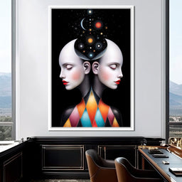 Twins of the Celestial Mind - TooplesArt - NicheCanvas