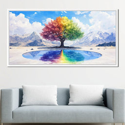 Rainbow Reflections Oasis - NicheCanvas