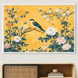 Songbird on Blossoming Branches - NicheCanvas