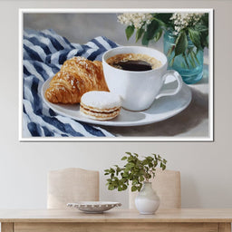 Morning Coffee Pastry Stilllife - NicheCanvas