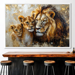 Majestic Bond of the Wild Lions - NicheCanvas