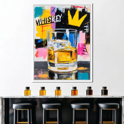 Neon Whiskey Crown Toast - NicheCanvas