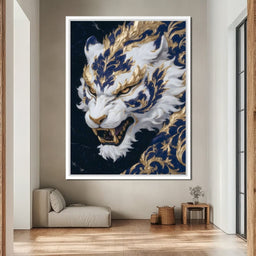 Gilded Lunar Tiger Roar - NicheCanvas