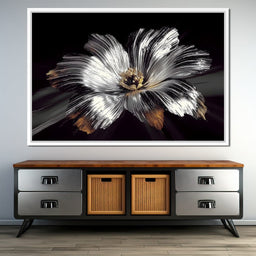 Silver Harvest Petals Radiance - NicheCanvas