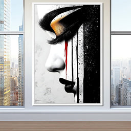 Golden Elegance Abstract Vision - NicheCanvas